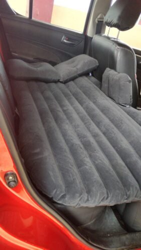 ADA Inflatable Travel Car Bed Air Sofa with Two Inflatable Pillow for Car Back Seat - Black photo review