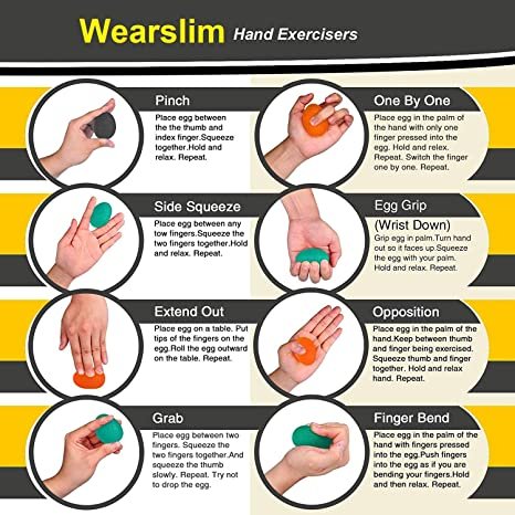 Wearslim Silicone Resistance Fingers Hand Strengtheners Bands Stretcher ...