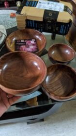 ADA Handicraft Sheesham Pakka Wood Serving Bowl Simple & Elegant , Wodden Serving Bowl Set of 4, Multipurpose Wooden Bowl/Serving Bowl/Home Décor/Gift Items Handcrafted[Premium Edition] photo review