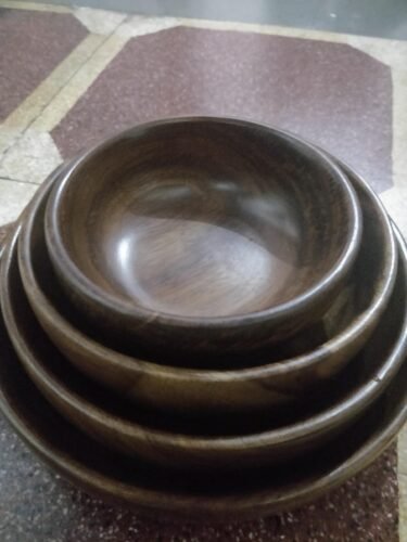 ADA Handicraft Sheesham Pakka Wood Serving Bowl Simple & Elegant , Wodden Serving Bowl Set of 4, Multipurpose Wooden Bowl/Serving Bowl/Home Décor/Gift Items Handcrafted[Premium Edition] photo review