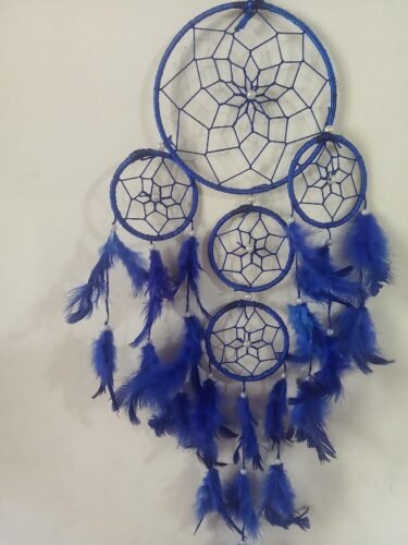 ADA Handicraft Wool & Wool Blend Dream Catcher (50 x 23 cm, Blue) photo review