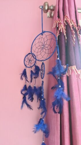 ADA Handicraft Wool & Wool Blend Dream Catcher (50 x 23 cm, Blue) photo review