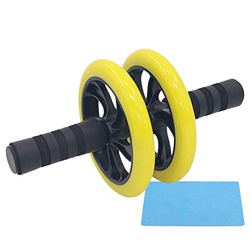 Wearslim Professional Non-Slip Handles Double Wheel Ab Roller with Knee  Mat, Abdominal Workout Equipment for Men and Women Exercise - Yellow