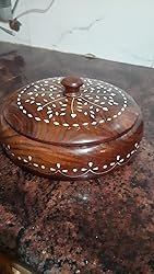 ADA Handicraft Sheesham Wooden Masala Box Cum Kitchen Spice Box with Glass Top and Spoon | Masala Box Spice Box | Spice Box Holder photo review