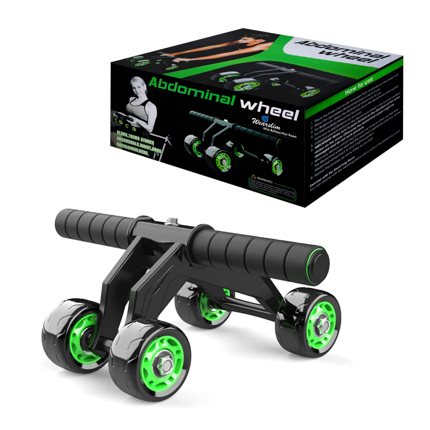 Wearslim Professional Non-Slip Double Wheel Ab Roller - Galacy