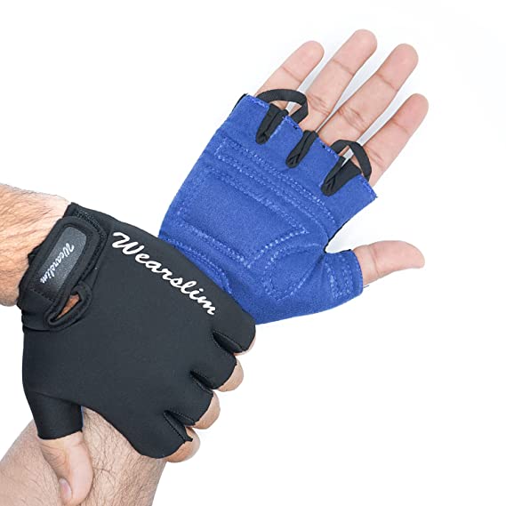 Wearslim Cotton Fingerless Gym Gloves For Training & Exercise